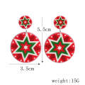 Christmas Acrylic Earrings Personalized Holiday Ornaments(Green Star)