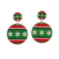 Christmas Acrylic Earrings Personalized Holiday Ornaments(Green Star)