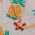 Christmas Necklace Accessories Gift Starfish Pendant Jewelry(000819YS)