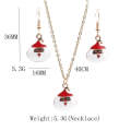 2 Sets Christmas Alloy Snowman Jewelry Personalized Holiday Accessories(Earrings+Necklace)
