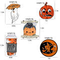 5 PCS Cartoon Halloween Brooch Denim Badge Collar Accessory(XZ2343)
