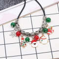 Christmas Santa Claus Necklace Agate Pearl DIY Pendant