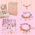 Kids DIY Beaded Bracelet Kids Jewelry Accessories, Color: Sakura Pink Without Box