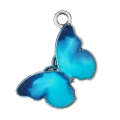 10pcs / Set Butterfly Charms Earrings Necklace Bracelet Accessories DIY Material(Pure Blue)