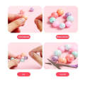 Beaded Educational Toys DIY Jewelry Material Set For Children 15 Grids Ice Pink World+S Package