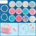 Beaded Educational Toys DIY Jewelry Material Set For Children 12 Cups of Ice Pink Dreams