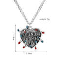 Heart Alphabet Alloy Pendant Necklace(XL1915)