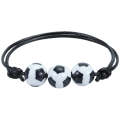 10 PCS Basketball Baseball Adjustable Braided Wire Bracelet(9)