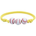 10 PCS Basketball Baseball Adjustable Braided Wire Bracelet(13)