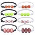 10 PCS Basketball Baseball Adjustable Braided Wire Bracelet(1)