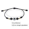 5 PCS  Eye Adjustable Crystal Beaded Bracelet(Khaki)