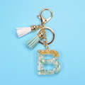 2 PCS Gold Foil English Letter Tassel Keychain Bag Decoration Pendant(B)