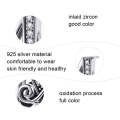 BSC030 26 Letters DIY Bracelet Beaded Accessories Zircon Silver Beads, Style: C