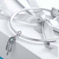 SCC961 S925 Silver Pearl Dream Catcher Net Pendant Bracelet DIY Jewelry Accessories
