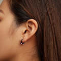 SCE1515 Cat Ears Claws Earrings 925 Silver Plated Black Gold Earrings