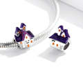 BSC324 Purple Halloween Ghost House DIY Loose Bead Accessories S925 Silver Beaded Accessories
