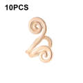 10 PCS Simple Finger Pressing Metal Ear Clip(01 Gold 0377)