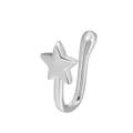 U-shaped Nose Clip Copper Inlaid With Zircon Nose Decoration, Color: G-252 Silver
