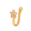 U-shaped Nose Clip Copper Inlaid With Zircon Nose Decoration, Color: G-249 Gold