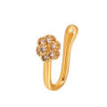 U-shaped Nose Clip Copper Inlaid With Zircon Nose Decoration, Color: G-183 Gold