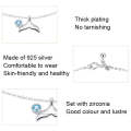 SCT004 Mermaid Tail Anklet Simple White Gold Plated Ladies 925 Silver Anklet