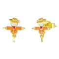 Oil Drop Gold Plated 925 Silver Earrings, Style: SCE1243 Scarecrow