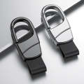 Metal Waist Hang Car Key Chain Simple Lock Pendant(Chrome)