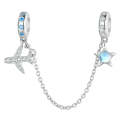 BSC738 Airplane Star Chain Accessories 925 Silver Bead