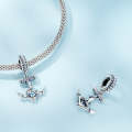 SCC2401 925 Silver Anchor Pendant Beads DIY Bracelet Beads