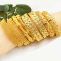 B-16 24K Gold Plated Bracelets Women Wedding Sand Gold Bracelet