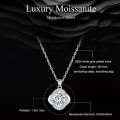 MSN002 Sterling Silver S925 White Gold Plated Sparkling Moissanite Pendant Necklace