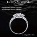 MSR009 Sterling Silver S925 Lace White Gold Plated Moissanite Ring(No.10)