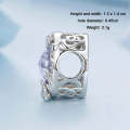 BSC704 S925 Sterling Silver Moon Rose Zirconia Bracelet Beaded