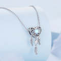 BSC749 Sterling Silver S925 Heart Zircon Dreamcatcher Bracelet Beads
