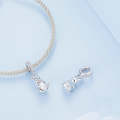 BSC745 S925 Sterling Silver Rabbit Holding Pearl Bracelet Platinum Plated Beads