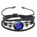 Twelve Constellation Luminous Bracelet Retro Leather Rope Woven Bracelet, Style: Cancer
