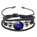 Twelve Constellation Luminous Bracelet Retro Leather Rope Woven Bracelet, Style: Virgin