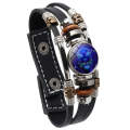 Twelve Constellations Night Light Leather Rope Bracelet Woven Beads Bracelet, Style: Leo