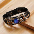 Twelve Constellations Night Light Leather Rope Bracelet Woven Beads Bracelet, Style: Virgo