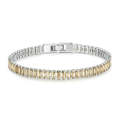 YIB055-17LCP Sparkling Cubic Zirconia Bracelet Gold Plated Copper Jewelry