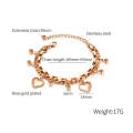 Multi-Layer Stainless Steel Bracelet Ladies Hand Jewelry, Style: 1038 Gold Plated