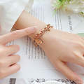 Multi-Layer Stainless Steel Bracelet Ladies Hand Jewelry, Style: 1038 Gold Plated