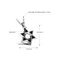 1102 Stainless Steel Necklaces Men Six Pointed Star Pendant, Style: Single Pendant
