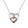1516 Heart-shaped Titanium Steel Necklace Personalized Design Can Open, Style: Necklace