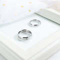 655 Inlaid  Titanium Steel Couple Ring Simple Single  Ring, Size: Men Style 9