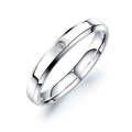 655 Inlaid  Titanium Steel Couple Ring Simple Single  Ring, Size: Women Style 4