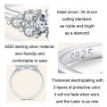 MSR016 Sterling Silver S925 Sparkling White Gold Plated Moissanite Heart Ring(No.8)