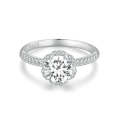 Buy MSR017 Sterling Silver S925 White Gold Plated Moissanite Ring(No.7)