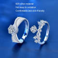 XJA011 Couple Ring Mosan  S925 Silver Ring, Style: Mens