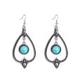 E1911-11 Turquoise Ethnic Style Earrings Temperament Simple Vintage Earrings